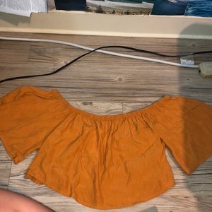 Mustard yellow off the shoulders top